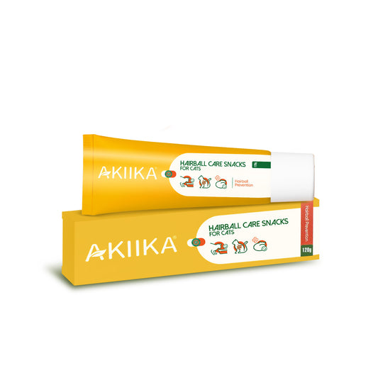 AKIIKA Hairball Care Snacks for Cats Hairball Prevention 120g