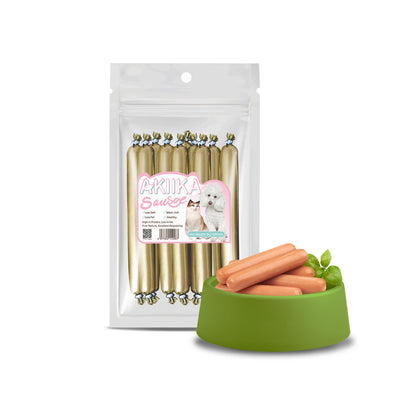 AKIIKA 10pcs Pet Sausage Dog and Cat 15g