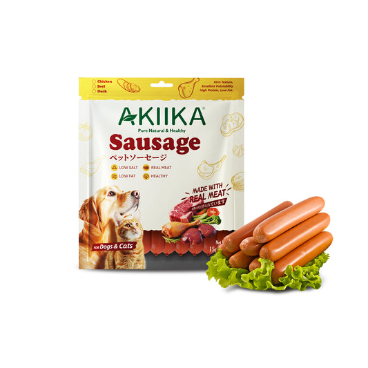 AKIIKA Sausage for Cats and Dogs Low in Sodium High in Protein