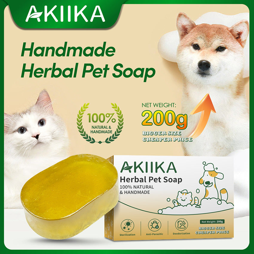 AKIIKA Handmade Herbal Pet Soap 100% Natural 200g